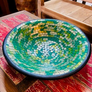 Vassoio Centro Tavola Svuota Tasche Mosaico Vetro - ETNICBAY
