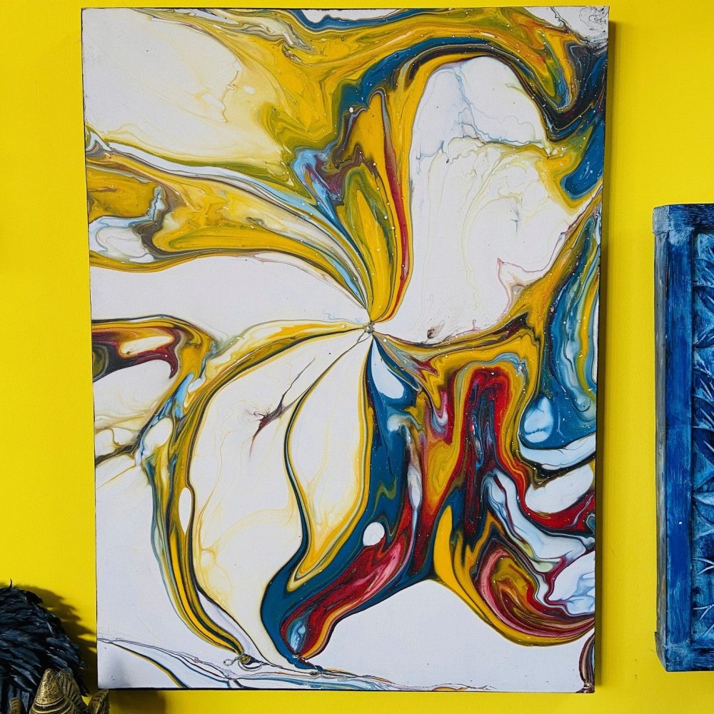 Quadro astratto tela artigianale dipinto moderno