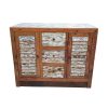 Credenza in legno teak effetto decapato - ETNICBAY