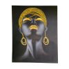 Quadro Etnico Dipinto Olio Su Tela Donna Oro - ETNICBAY