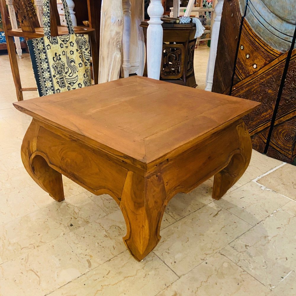 Tavolino Opium Salotto Legno Teak Stile Etnico - ETNICBAY