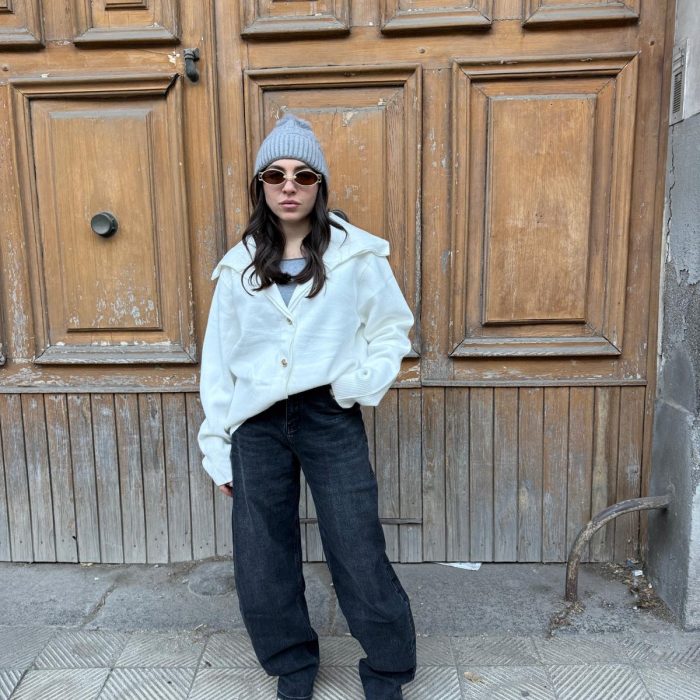 Jeans balloon lavaggio grigio