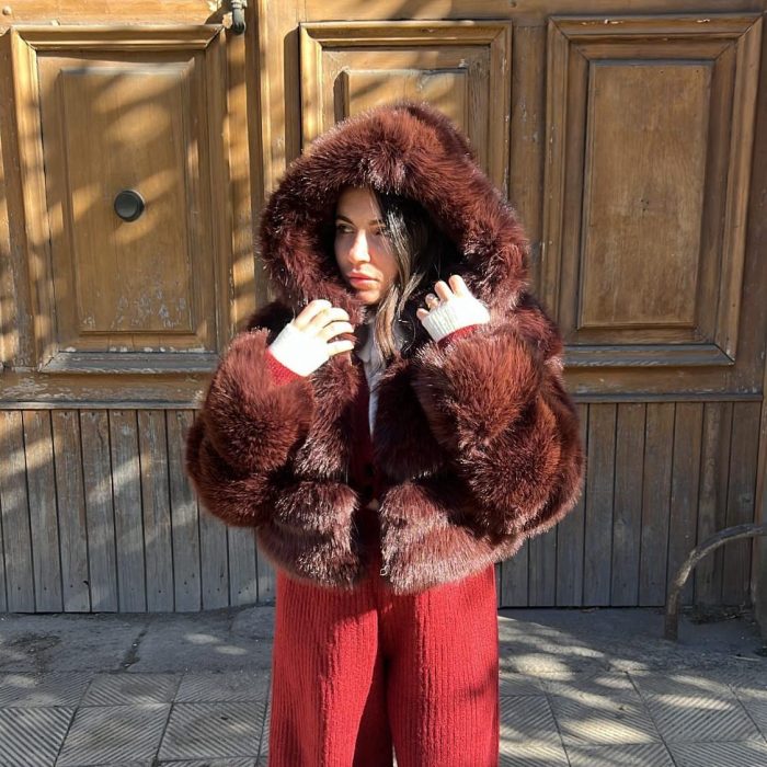 pelliccia crop ecologica marrone