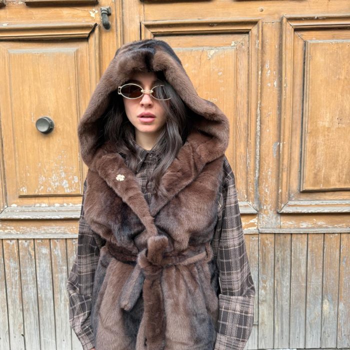 eco-pelliccia smanicata